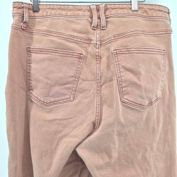 AVA & VIV Womens 16W Cropped Wide Leg Jeans Pink Wash Denim Fair Trade Certified - Picture 6 of 13